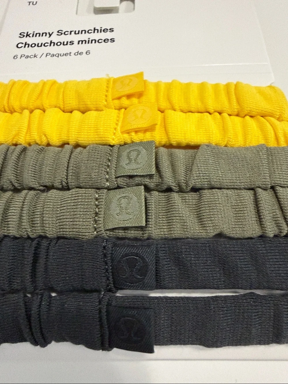 Lululemon - Skinny Scrunchies - 6 pack - NWT